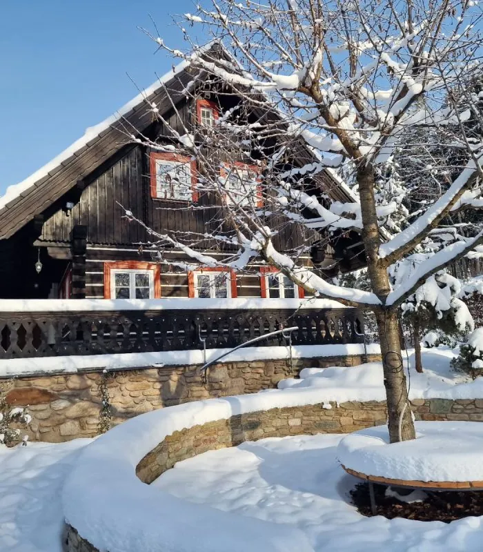 architektura krkonoše | Chalupy Roubal | Zima na roubence